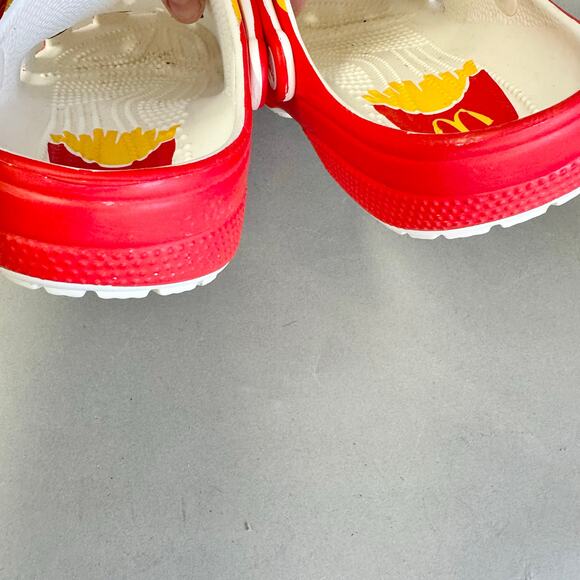 CROCS McDonald's Classic Clog French Fry with jibbitz Women's Size 7 mens size 5 - Picture 8 of 16